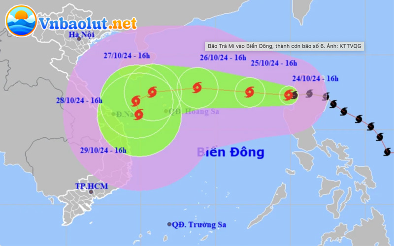 Bão số 6 Trami 2024 đổ bộ vào miền Trung